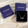 Turandoss Heart Initial Necklaces for Women, Dainty 14K Gold Plated