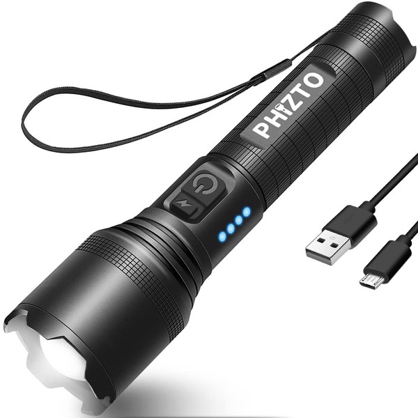 Flashlight, LED Light, Powerful, Military, High Brightness, 1,500 Lumens, Rotary