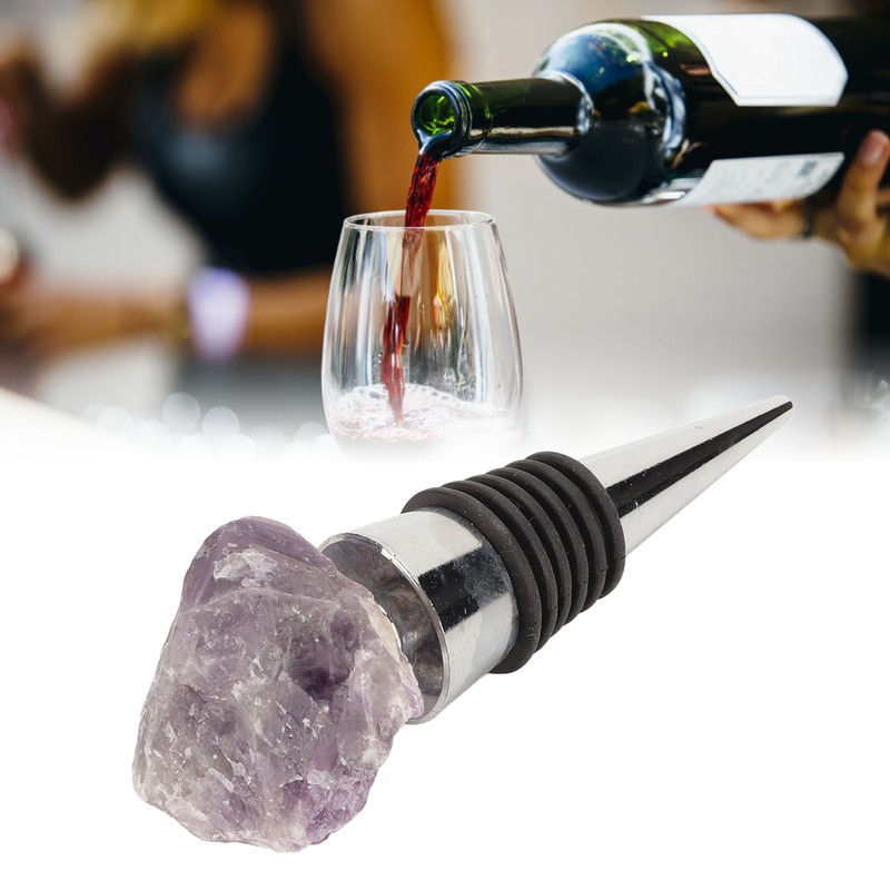 Gemstone Wine Saver Crystal Stone Decorative Practical Reusable Compact Wine