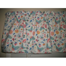 Pioneer Woman Maize farmhouse kitchen fabric window curtain topper Valance