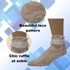 EMEM Apparel Women's Ladies Lace Anklet Ankle Quarter Socks Stockings