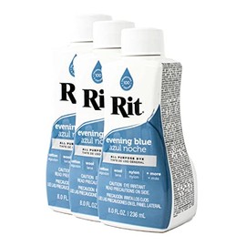 Rit Dye Liquid 236ml Evening Blue Pack of Three