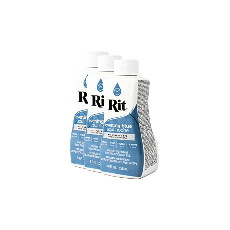 Rit Dye Liquid 236ml Evening Blue Pack of Three
