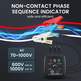 EITAI1000D Non-Contact Phase Sequence Tester, AC 70V-1000V, Φ1.6inch/40mm, Manufacturer Direct Sales, Phase Rotation Meter