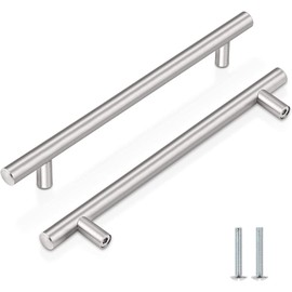 2 Pack Kitchen Cupboard Handles Stainless Steel Kitchen Door Handles Brushed Cabinet Handles Wardrobe Handles Drawer Handles (Hole Centre 128mm)