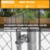 1-3/8" x 2-3/8" Chain Link Fence Butterfly Gate Latch, Galvanized