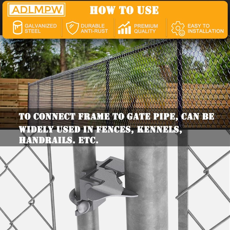 1-3/8" x 2-3/8" Chain Link Fence Butterfly Gate Latch, Galvanized