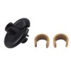 Yls Archery Slide-On Kisser Button Black with Copper Anchor Clips
