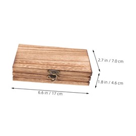 Ipetboom Rustic Wooden Storage Box with Lid Keepsakes Organizer for Jewelry and Crafts Design for Desktop Display and Safe Storage Unique Decorative Trinket Case