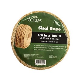 CORDA 1/4 in x 100 ft Sisal Rope