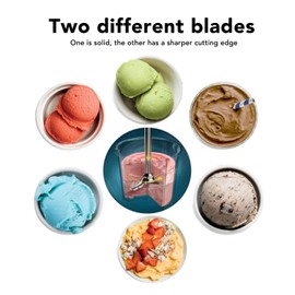 Stainless Steel, 2 Different Blades, Perfect Performance Ice Cream Maker Blade for NC101 NC201 NC205 NC300 NC301 with Food Grade Material, Easy Installation