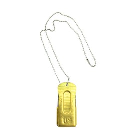 Reproduction WWII Paratrooper Clicker Retro US Outdoor Soldier Combat Signaler Replica of WW2 D-Day Brass Signal Whistle With Neck Chain