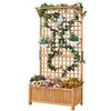 Topeakmart Garden Flower Box for Vine Climbing Plants, Standing Vertical