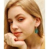 OZEL – Teardrop MOP Earrings for Women, Hammered Fish Hook