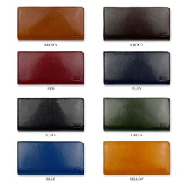 Lee 0520232a Luxury Italian Leather Round Zipper Long Wallet (8 Colors) (Navy), navy
