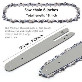 KtbeYTi 5 Pcs Mini Chainsaw 6 inch Chain with 6 inch Chainsaw Guide Bar, Replacement Saw Chain Small Chain saw Chain for Handheld Mini Chainsaws