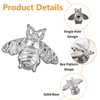 MOROBOR Silver Bee Drawer Knobs, 8PCS Metal Zinc Alloy Single
