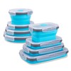 Annaklin 8 Pack Collapsible Food Storage Containers with Lids, Silicone