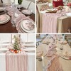 Dusty Pink Cheesecloth Table Runner, 10ft Gauze Table Runner Boho
