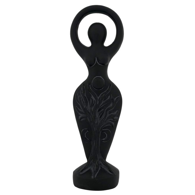 Sacred Source Black Spiral Goddess Statue