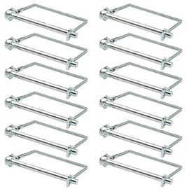 Comonc 15 PCS 1/4*4-1/2 Inch Trailer Hitch Pin Shaft Locking Pin Safety Coupler Pin 1/4 Hitch pin Wire Lock Pin 1/4" x 4-1/2" for PTO,Farm,Lawn,Hitches,and Garden