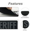 uuKen Sheriff Vest Patch Big 6x2 inch Subdued Black and