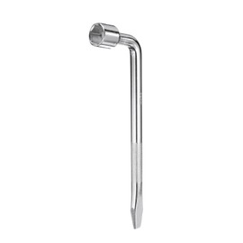 sourcing map Car Spare Tire Lug Wrench 22mm Carbon Steel l Type Slotted End Hexagon Socket Wrench L-Shaped Tire Repair Tool for Automobile Repair