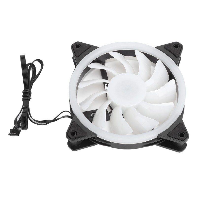 3Pcs Computer Chassis Cooling Fan Mute 6‑Pin Dual RGB Lights