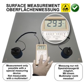 Minadax ESD Computer Table Mat 40 x 30 cm Antistatic Grey with Cuff + 2.4 m Extension + ESD Earthing Plug + Glove