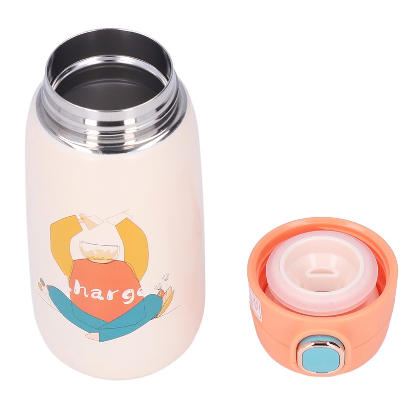Stainless Steel Water Bottle Children Travel Portable Cute Cartoon Pattern