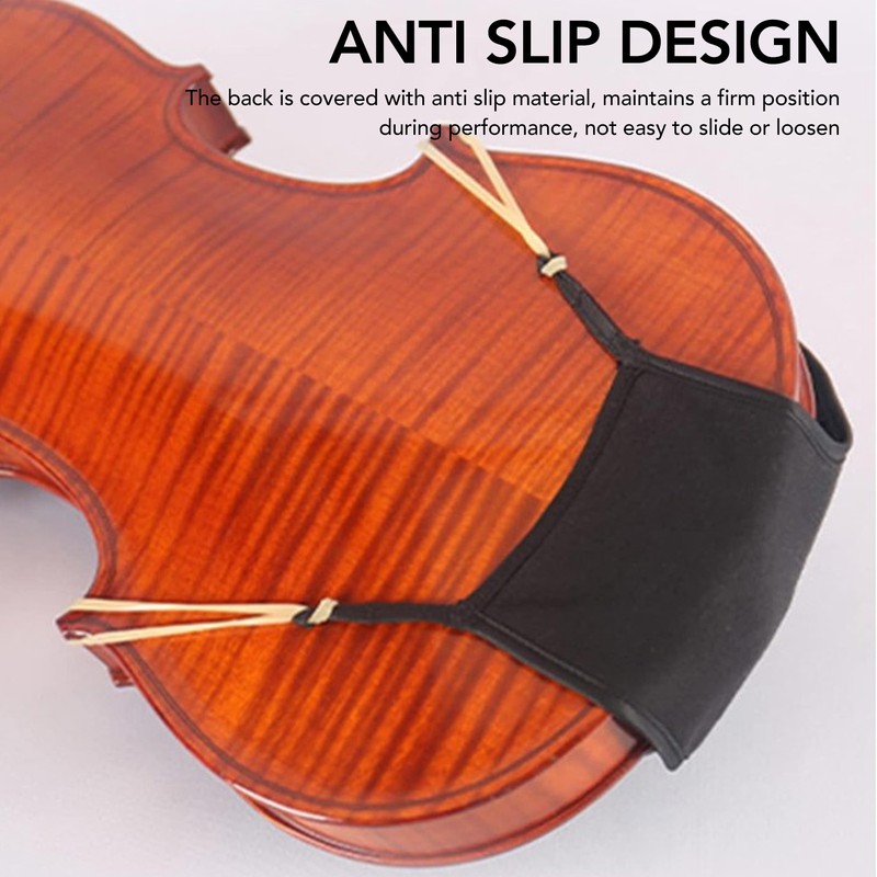 Violin Shoulder Rest Pad Comfortable Sheepskin Adjustable Chin Rest Cover