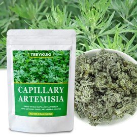 Dried Capillary Artemisia Leaves, 2.0oz(56g), Premium Dried Whole Capillary Artemisia Herbal Leaf, Capillary Loose Leaves, Sun Dried