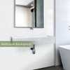 White Long Hexagon Tile Peel and Stick Backsplash, 10 Sheets