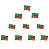 10 Pack Saint Kitts and Nevis Flags - KN Handheld