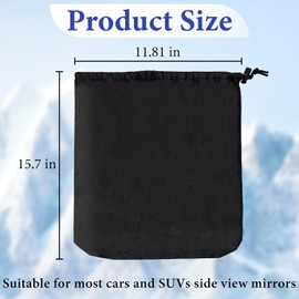 2 fundas para espejo lateral, protección impermeable para espejo lateral del auto para nieve, hielo, excrementos de pájaros - ajuste universal para autos, SUVs, protector de espejo retrovisor de