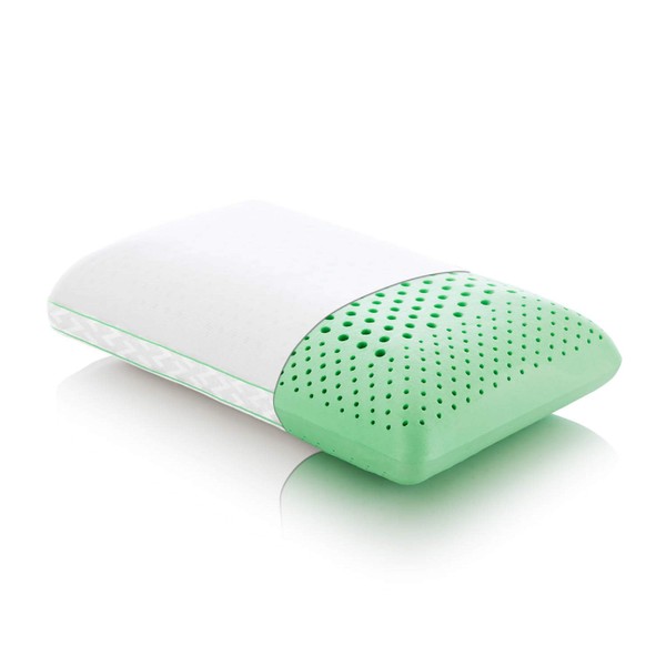 MALOUF Z Zoned Dough Memory Foam Infused with Real Peppermint-Natural Oil Aromatherapy Pillow Spray Included-Queen Size