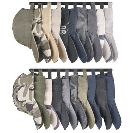 Mkono Hat Rack for Wall Hat Organizer for 20 Baseball Caps Metal Hat Holder Wall Mount Ball Caps Storage Organizer for Door Bedroom Entryroom Laundry Closet Organization, Set of 2