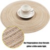 SHACOS Round Braided Placemats Set of 6 Washable 15 inch