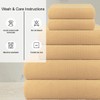 CASA COPENHAGEN Waffle Towel, 6Pieces 100% Cotton Large Towel Set-