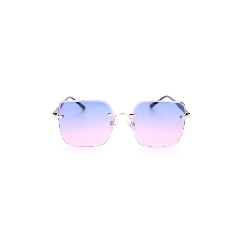 Ever Bloom Women's Rectangular Sunglasses Summer Glasses with Metal Frame,