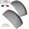Camila Paris CP3023 French Side Combs Large Curved, Gray French