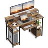 CubiCubi Computer Desk with Keyboard Tray, 47 Inch Office Desk
