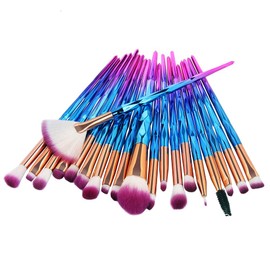 Pack of 20pcs Cosmetic Eye Shadow Sponge Eyeliner Eyebrow Lip Nose Foundation Powder Makeup Brushes Sets