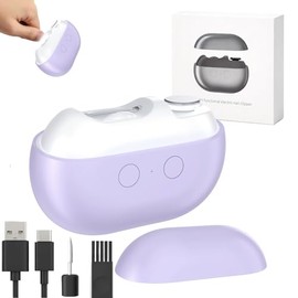 Electric Nail Clipper for Seniors, Rechargeable Automatic Trimmer with LED Light and File, Quiet Portable Grooming Tool for Fingernails and Toenails, 