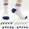 Style Plus 341 Men's Colorful Casual Ankle Socks - Gray Line (5 Pairs)