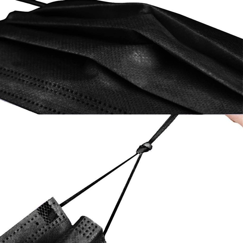 Disposable face Mack Black 3-ply Macks (50PCS)