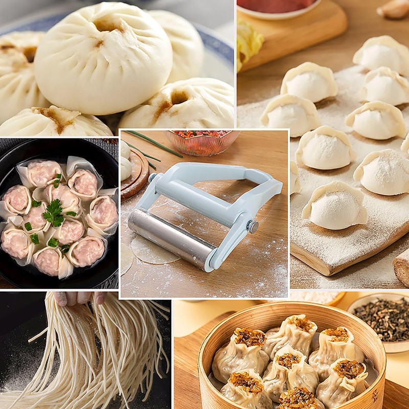 AIMALL Stainless Steel Adjustable Rolling Pin - Non-Stick Dough Roller