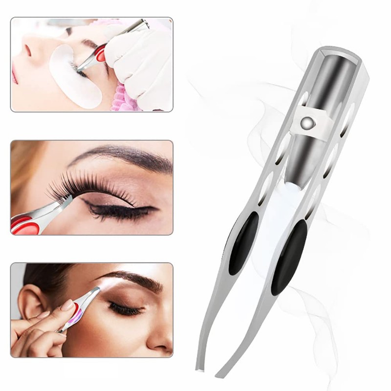 VOANZO Pack of 2 Precision with LED Light Eyebrow Eyelash