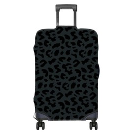 BHAHB Luggage Suitcase Cover Protector Luggage Elastic Washable Baggage Covers Cute Aesthetic for Unisex Women Girls Travel Trip S(19-21 inch)-Black Leopard