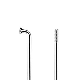 TSTRAUM 14G Bicycle Spokes with Nipple, Pack of 6, 110-309 mm, Diameter 2 mm Mountain Bike Steel Spokes, for MTB Wheel Spokes, E-Bike, Downhill, Trekking, City Bikes and More (Silver, 190 mm)